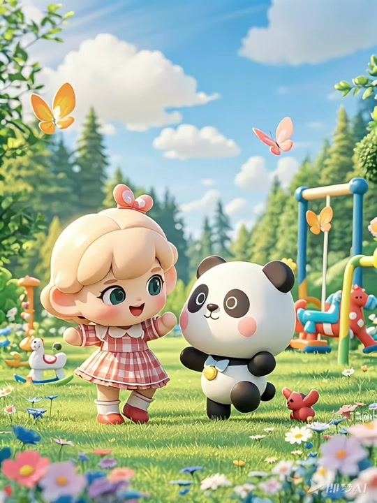 海龟汤洋娃娃和小熊跳舞