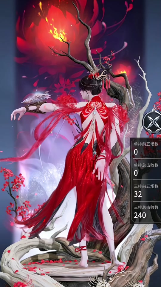 宁红夜这套展示背景底座动作 配上新变装红皮 真的太好看啦!