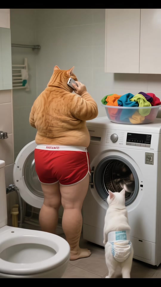 猫咪水淹搞笑瞬间