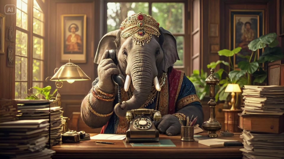 巴巴羊与白象动画