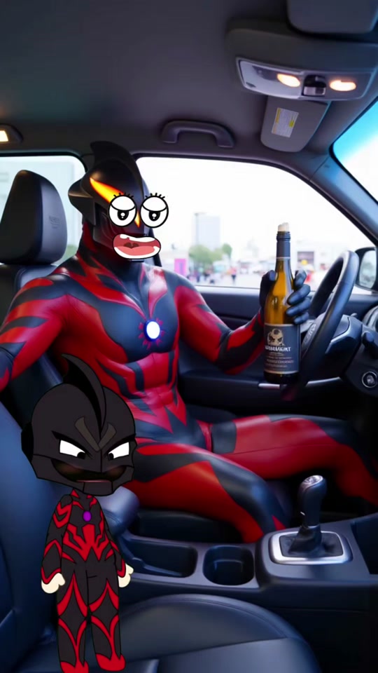 奥特曼泡酒搞笑图