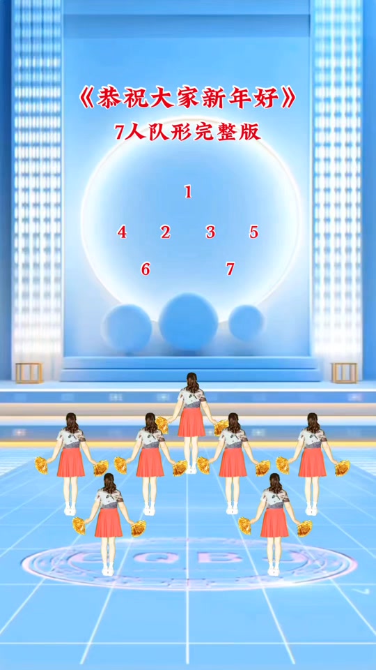恭祝大家新年好广场舞7人