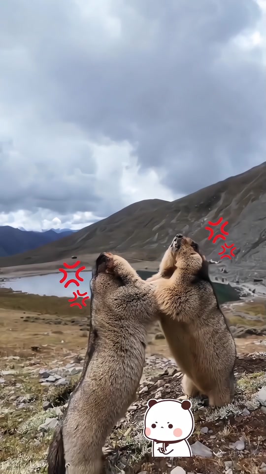 土拨鼠挥拳表情包