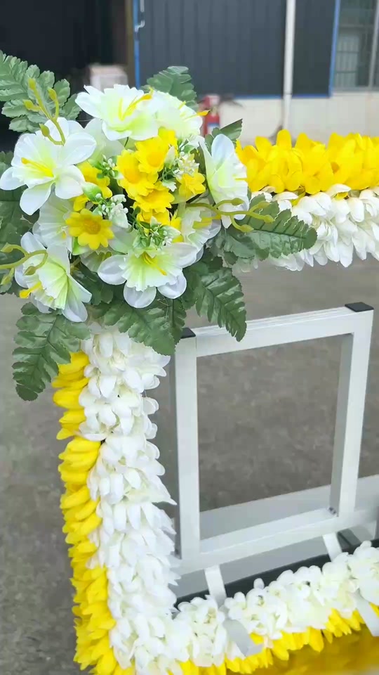 仿真花相框 #殡葬花艺 #灵堂布置 #供桌