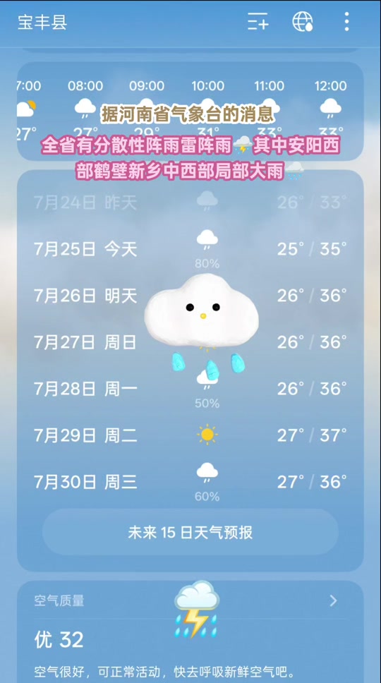 正阳一个月的天气预报预报