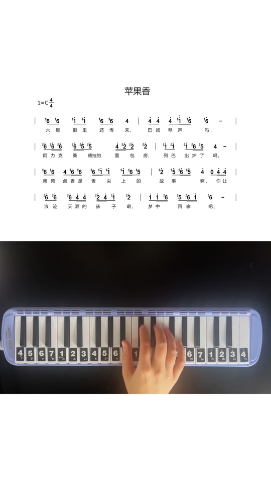 六个新街里还传来的口风琴乐谱