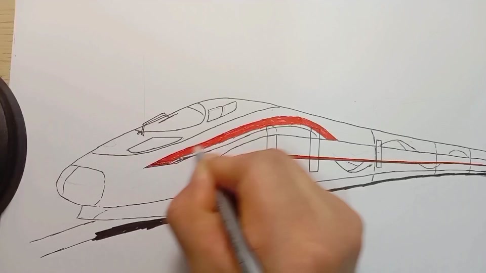 cr450型复兴号动车组简笔画