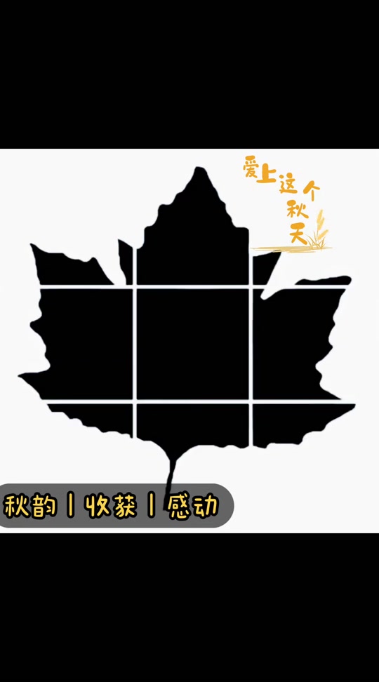 易烊千玺枫叶拼图九宫格教程 - 抖音