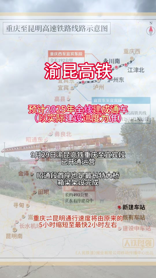 渝昆高铁迤车到昆明段什么时候通车 - 抖音