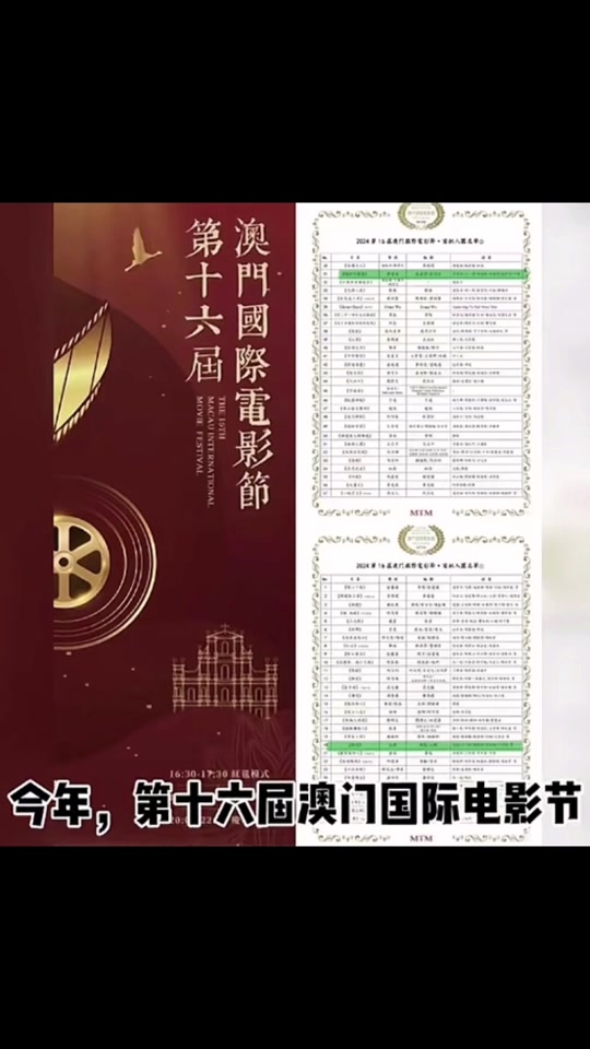 第16届澳门国际电影节什么时候举行 - 抖音