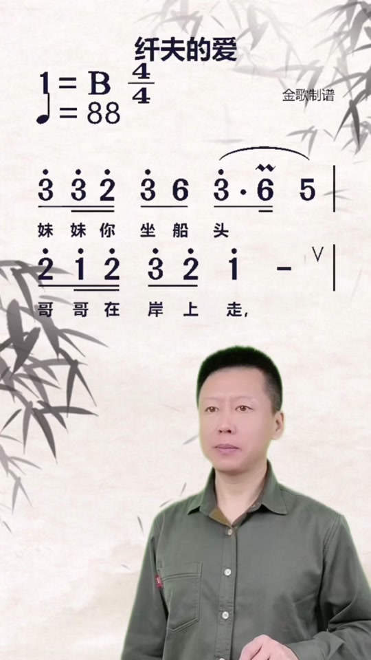 纤夫的爱唢呐简谱 - 抖音