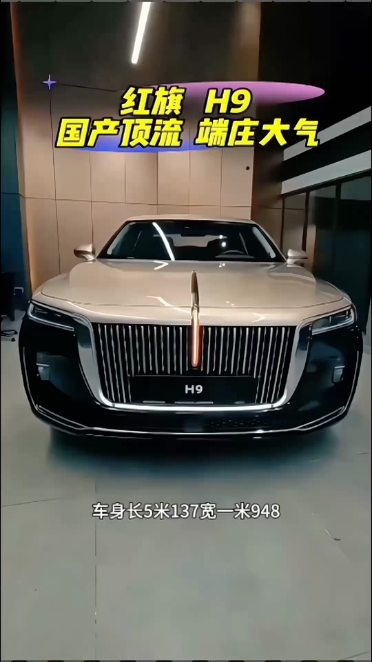 红旗h9插国旗带国徽 - 抖音