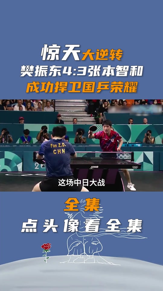刘国梁观看樊振东和张本智和比赛了吗 - 抖音