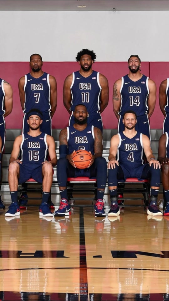 美国男篮梦之队全家福 - 抖音