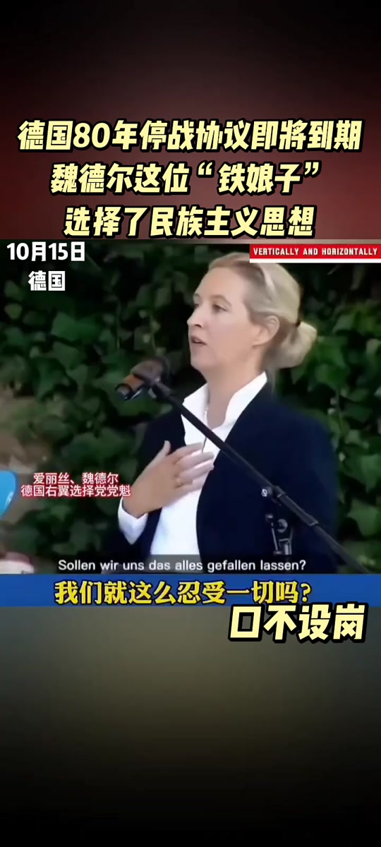 德国铁娘子魏德尔什么党派 - 抖音
