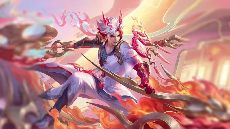 王者荣耀孙策龙年皮肤闪卡效果 - 抖音