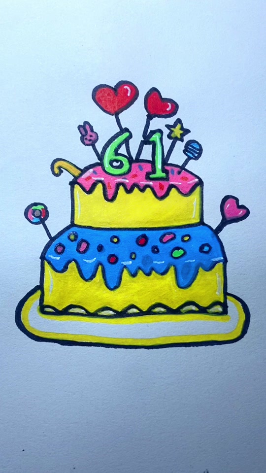 吉普车蛋糕简笔画