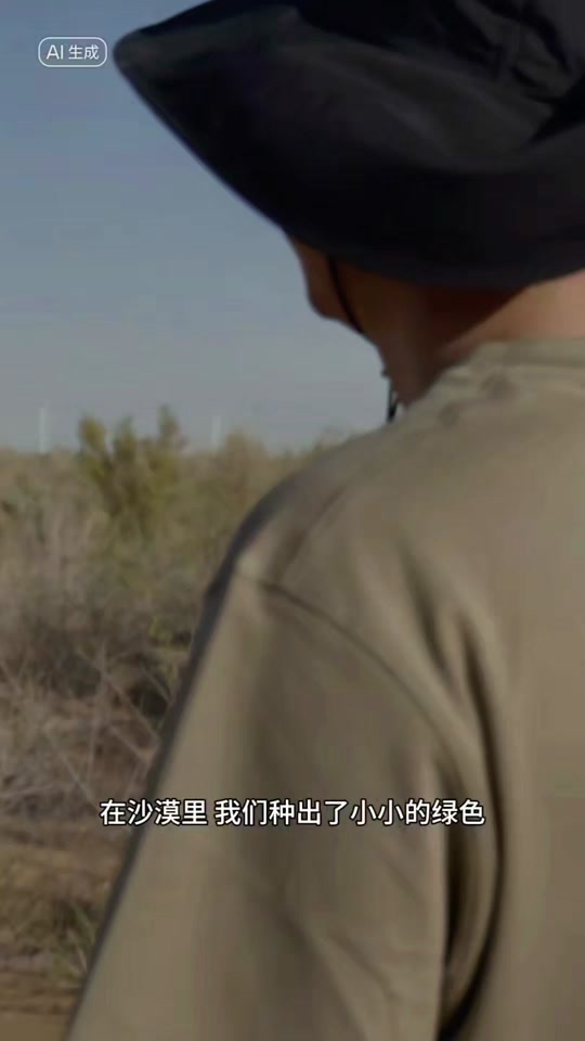 沙漠种树前后对比 - 抖音