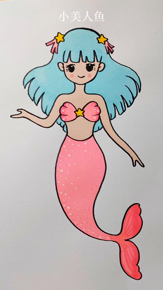 没有刘海的女孩子简笔画