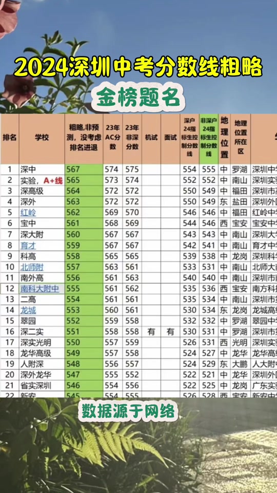 2024年深圳各民办高中录取分线如何? - 抖音