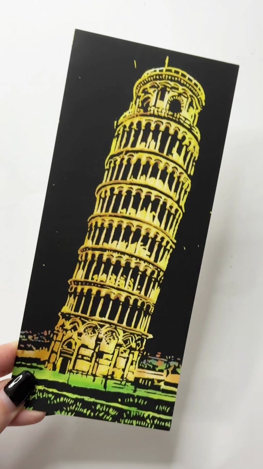 比萨斜塔简笔画