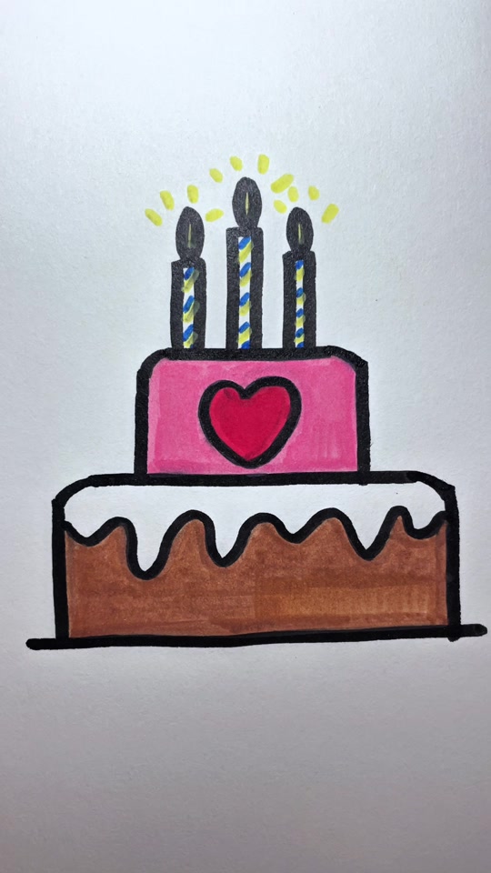 吉普车蛋糕简笔画