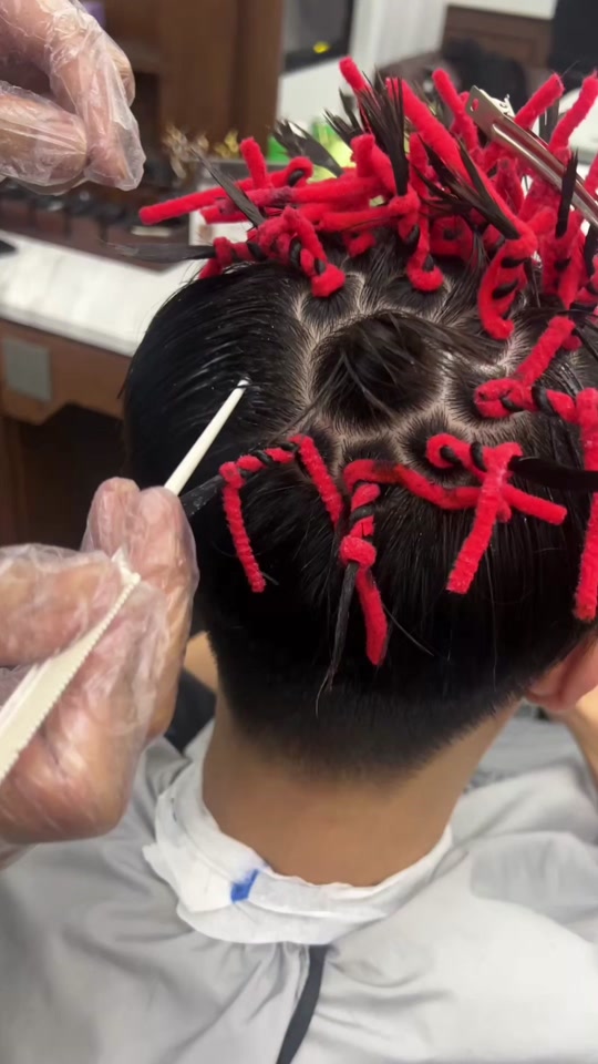 摩根碎盖烫发上杠教程