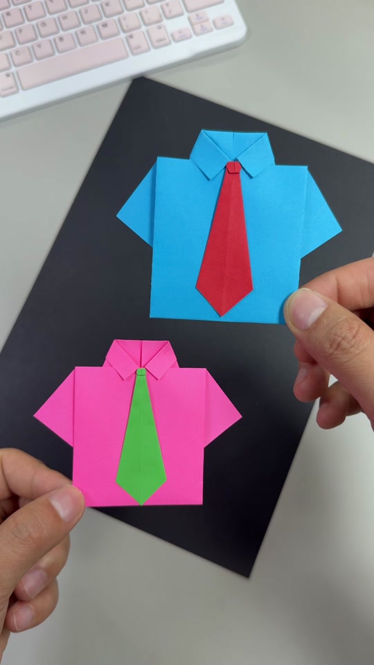 父亲节折纸衬衫教程