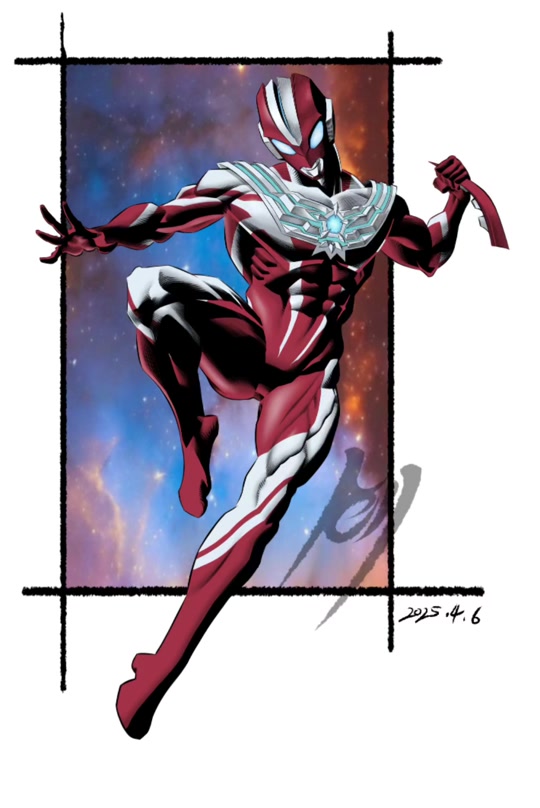 奥特曼同人插画_3d动画奥特曼玛米亚插画