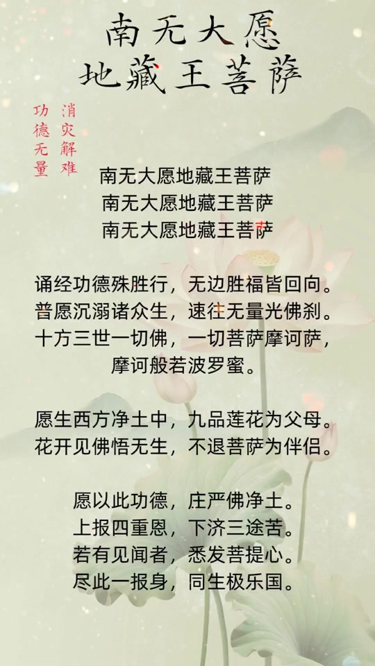 关于地藏菩萨超度心咒灵验事例的信息