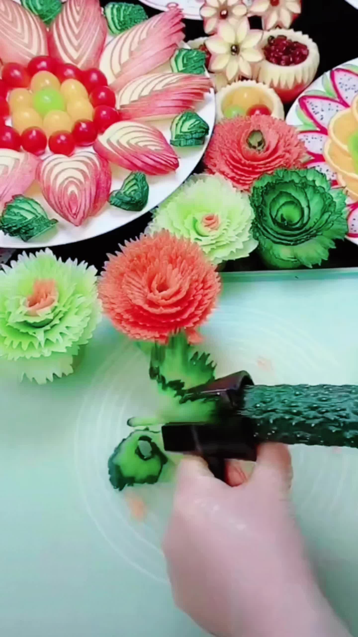创意果蔬卷花器,简单的食材轻松做出颜值菜#吃出仪式感#在家做美食#摆