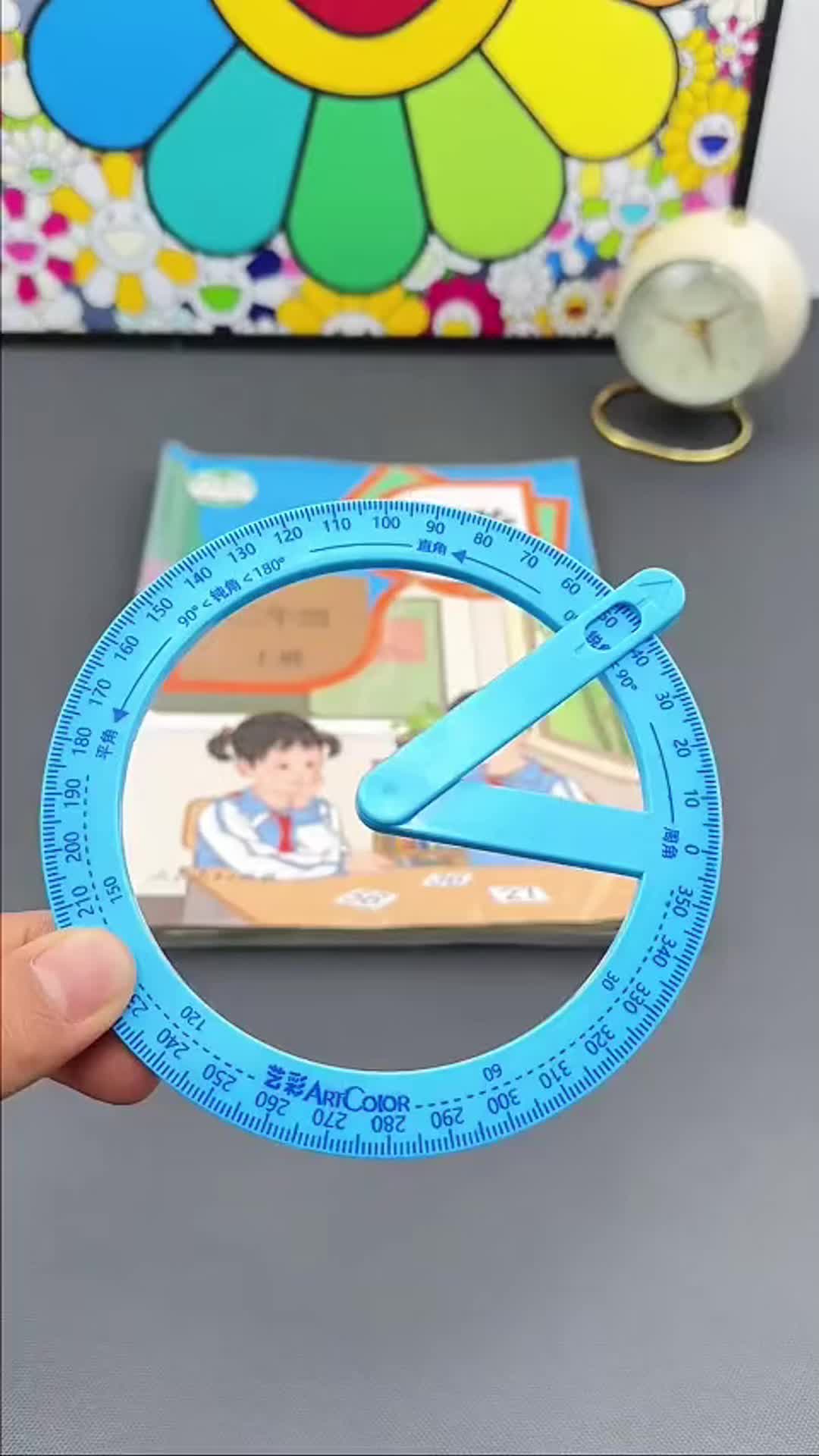 给他准备好这个活动角尺,让孩子轻松画出,更好的认识角 #教具 #小学