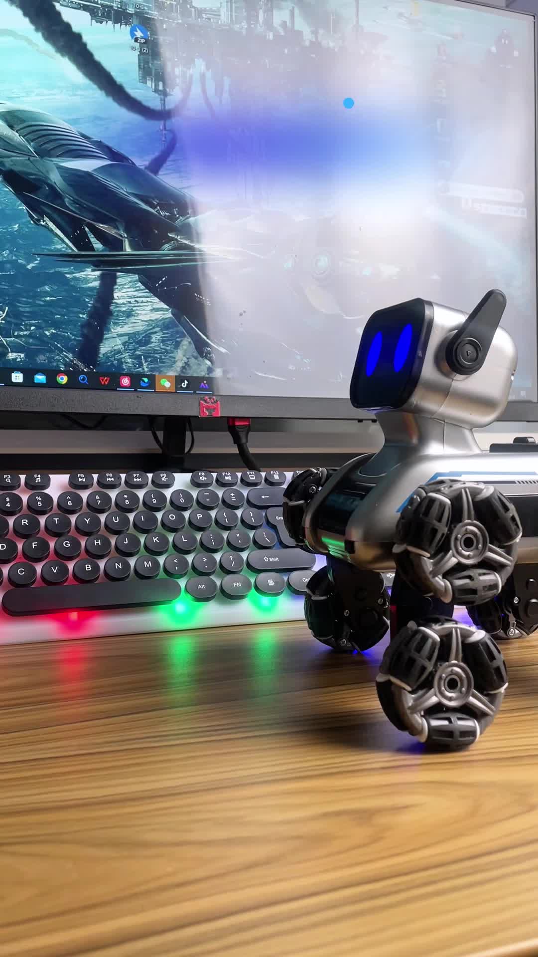 炫酷特技八轮机器狗,手柄手表双控,操控性特别强,萌趣造型,超多玩法!