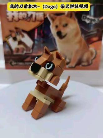 我的刀盾拼装积木~Doge柴犬拼装视频来了 #我的刀盾 #柴犬 #积木 #益智玩具
