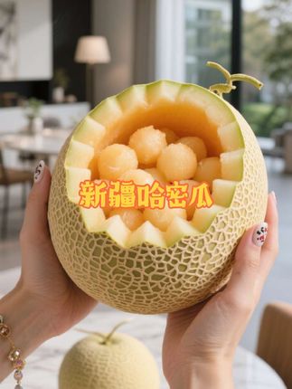 来自新疆戈壁的甜蜜馈赠,哈密瓜带着阳光的温度。表皮网纹藏着风沙吻过的痕迹,切开时蜜瓤流金,甜香漫过鼻尖。每一口都是阳光浓缩的汁水,脆嫩里裹着西域的热烈,咬下去,仿佛把整个夏天的甜味都含在舌尖。#水果自由 #哈蜜瓜 #新疆哈密瓜 #时令水果 #巨量算数