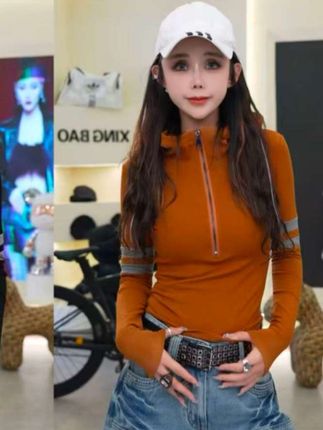 #连帽衫 #双面绒 星宝定制酷飒风加绒连帽半拉链女修身显瘦单穿打底上衣1366#内搭外穿都好看 #加绒保暖 #修身显瘦 @DOU+小助手 @抖音小助手@抖加🔥上热门🔥dou+🔥热点宝