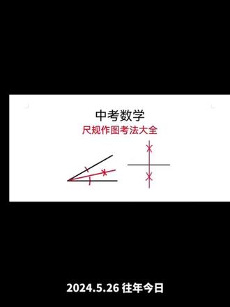 中考数学尺规作图解题技巧六大考法 中考数学尺规作图解题技巧六大考法 #涨知识 #知识分享 #创作灵感 #数学 #中考