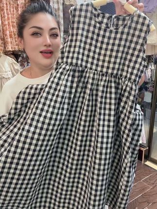女童连衣裙#面料柔软舒服#格子连衣裙 #便宜又好看 #女童穿搭