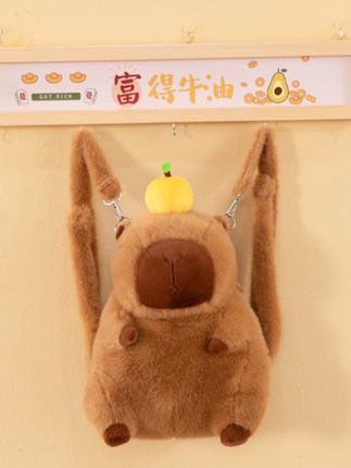 卡皮巴拉毛绒双肩包 #毛绒玩具 #也太可爱了吧 #阔爱炸了 #卡皮巴拉毛绒双肩包#毛绒双肩包