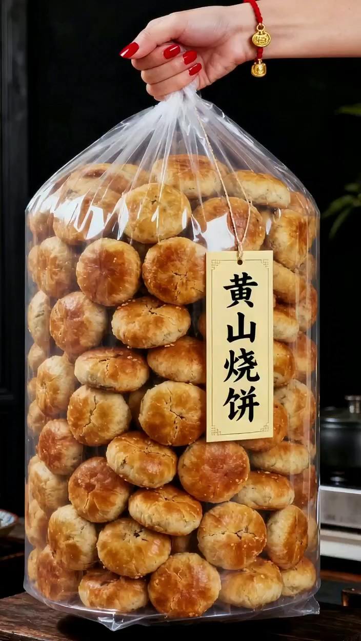 谁懂啊!这黄山烧饼一口就香到心巴上! 宝子们!我真的被这黄山烧饼给征服了!刚打开包装袋,那股浓郁的梅干菜咸香就直往鼻子里钻,光闻着就已经开始流口水了! 咬下去的瞬间,"咔嚓"一声,那叫一个香、酥、脆!外皮薄如蝉翼,层层分明,一碰就掉渣。 里面的内馅更是绝了,油润但一点都不腻。肉香和梅干菜的咸香完美融合,越嚼越有滋味,咸甜交织,好吃到跺脚! 我真的完全忍不住,一口接一口停不下来。嘴里满是那股让人上头的焦香,只能说一句"妈呀太香了"、"嘎嘎好吃"! 没尝过的宝子们,答应我,一定要试试!这绝对是你吃过就会无限回购的宝藏零食! #黄山烧饼 #梅干菜烧饼 #又香又酥又脆 #妈呀太香了 #嘎嘎好吃