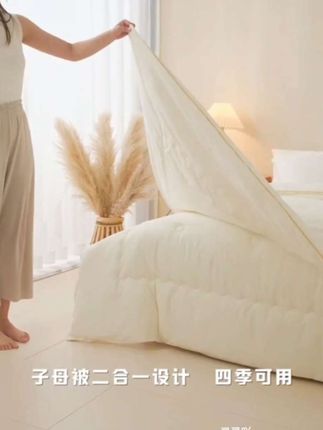 #上热门 水星系列适用A类手工桑蚕丝100%桑蚕丝被子二合一子母被芯秋冬被#蚕丝子母被#被子二合一#高端大气 #品质生活