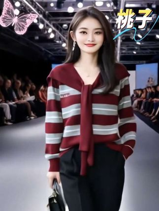 高级感早秋品质女装长袖毛衣假两件披肩针织打底衫休闲显瘦上衣#时髦精换季穿衣公式 #时尚穿搭 #穿出自己的风格 #又美又飒 #分享一下今天穿搭