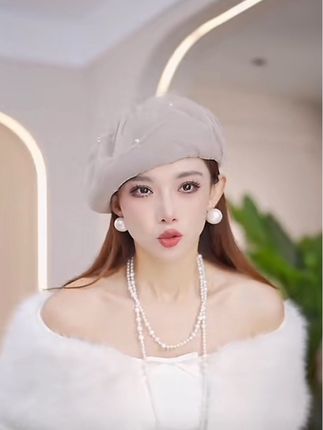优雅贝雷帽秋冬百搭无檐春季冬季帽子#在抖音发现的宝藏#谁戴谁漂漂亮亮的#贝雷帽#时尚百搭贝雷帽#帽子