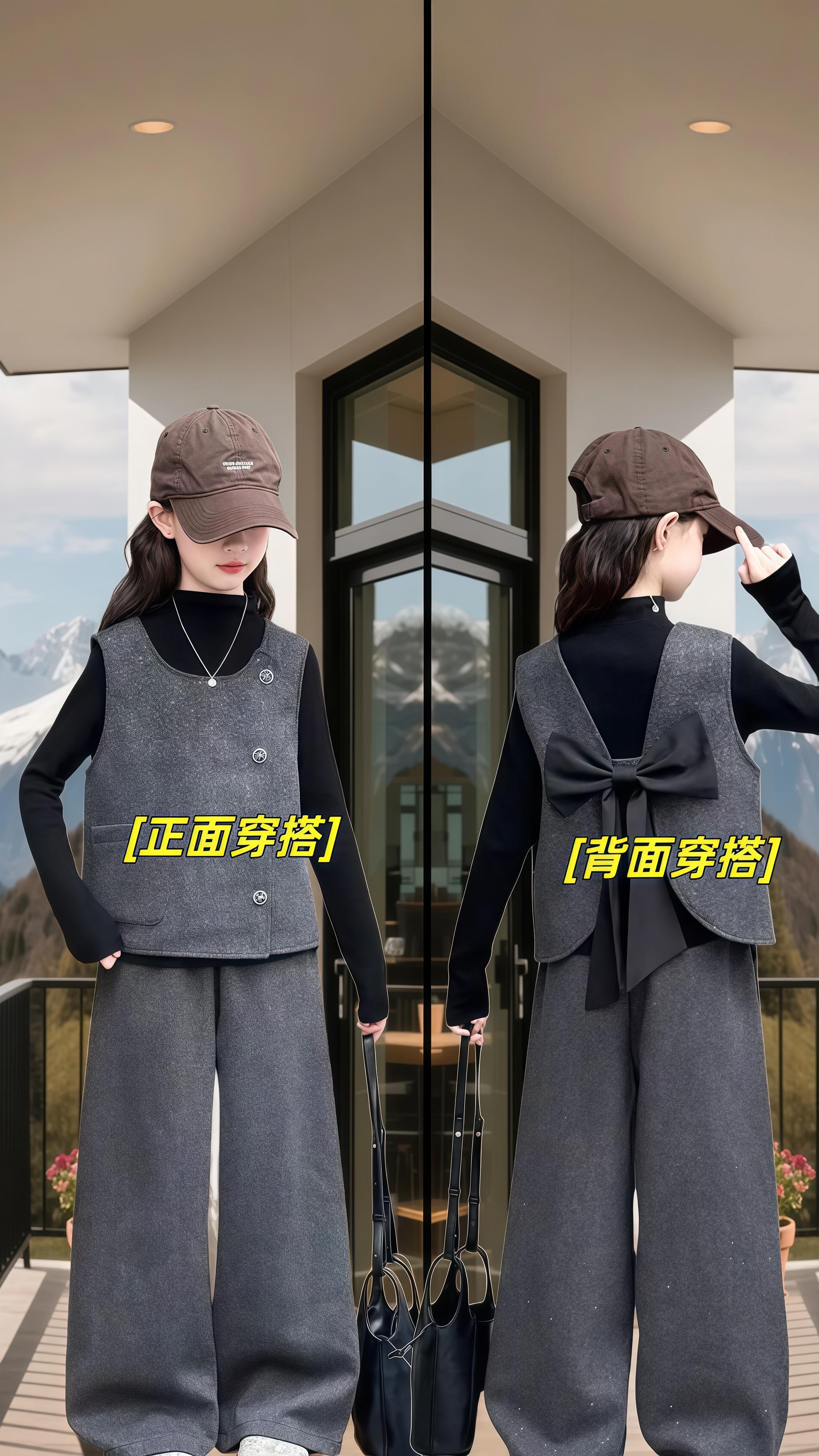 被问爆!女童穿这套直接美成“画报主角”谁懂啊!挖到的这套女童套装,把“高级感+小心机”焊死了✨ 灰调套装简约又大气,马甲正面是利落排扣,背面藏着超大蝴蝶结,像把“惊喜浪漫”全藏在衣摆里,阔腿裤垂坠感绝了,娃一穿就像“从时尚杂志里走出来的小超模”~ 面料软乎乎还挺括,单穿、叠穿都合适,搭配高领内搭、老爹鞋,往露台一站,就是“童装杂志拍摄既视感”📸 小区宝妈追着问链接,说“这设计感看着就像大牌款”~关键休闲风太百搭,幼儿园、小学娃都能穿,家有小公主的闭眼冲,让她轻松穿出“元气焦点范”,戳下方链接get同款,穿搭灵感这不就安排上了~ #女童春秋套装 #儿童高级感穿搭 #大童三件套 #童装春季单品#春秋穿搭