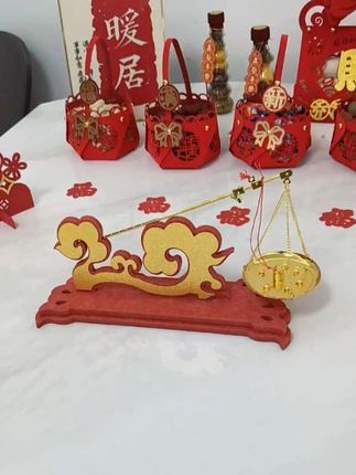 #乔迁新居喜称秤杆 抓周秤搬新家入宅布置用品#称心如意#装饰品摆件#喜庆用品