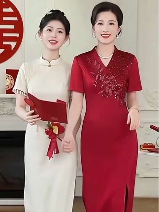 #婚礼妈妈礼服 #穿搭 #气质穿搭 #气质女神 #礼服