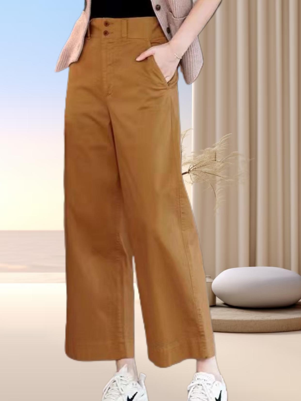 秋季新款。中秋高品质九分阔腿裤女2025春秋新款韩版高腰显瘦宽松大码直筒休闲裤#梨形身材穿搭 #显高显瘦显腿长 #高品质女裤 #高级感穿搭 #高端女装搭配 规格详情创作灵感