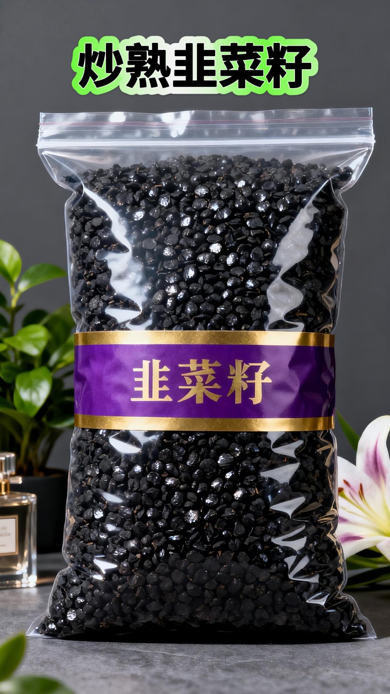 妈妈夸我买的韭菜籽好香啊!品质也好!农家的韭菜籽,粒粒精选,打开盖子就能闻到韭香 农家新采收韭菜籽,自然晾晒风干,精心筛选,干净无杂韭菜籽,人工炒熟,无添加,无薰硫。散发自然植物清香,色泽黑亮,颗粒均匀,泡水汤色清亮,散发淡淡的韭香,平时煮粥,泡水都是很不错的!#泡茶 #韭菜籽 #炒熟韭菜籽 #超便宜超划算 #韭菜籽泡水