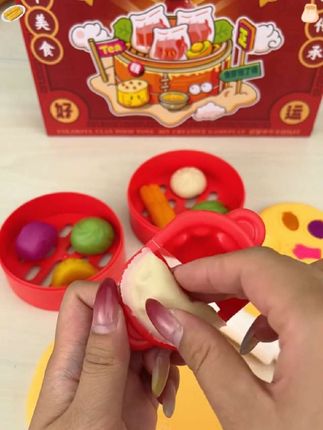 国潮儿童彩泥橡皮泥玩具无味幼儿园专用女孩子手工diy模具材料包