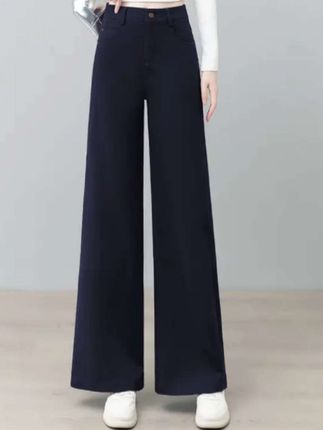 弹力直筒微喇叭牛仔裤女莱赛尔天丝宽松显瘦秋冬新款窄版阔腿休闲#时尚穿搭时尚穿搭时尚 #每日穿搭女装 #每日分享 #时尚搭配服装#731电影